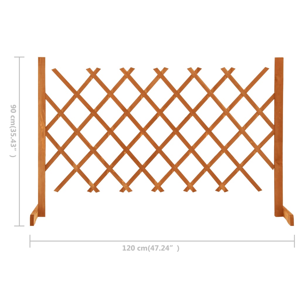 Garten-Rankzaun Orange 120x90 cm Massivholz Tanne