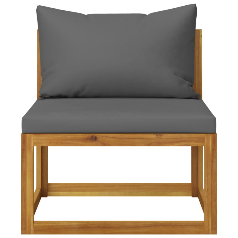 10-tlg. Garten-Lounge-Set mit Auflagen Massivholz Akazie