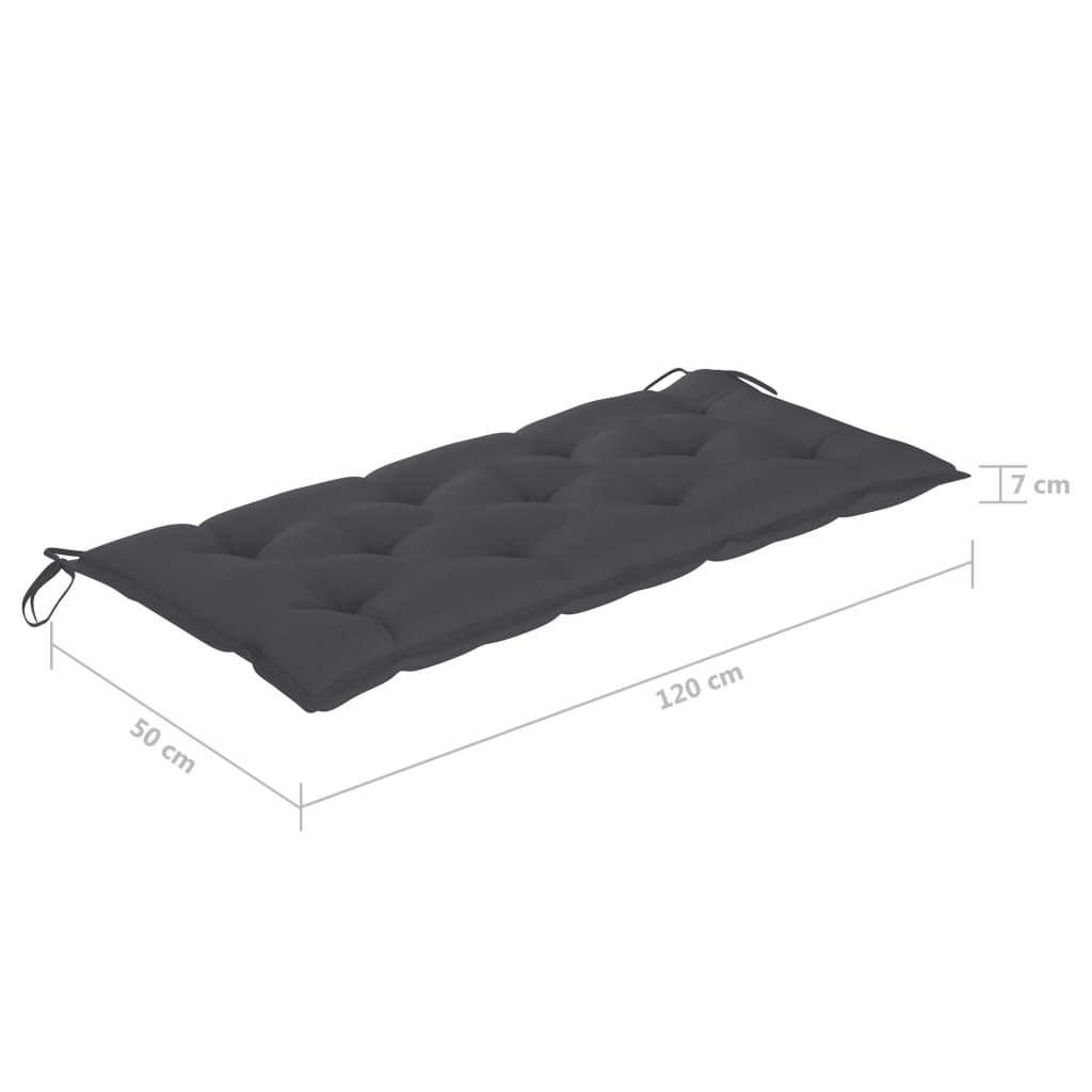 Gartenbank-Auflage Anthrazit 120x50x7 cm Oxford-Gewebe