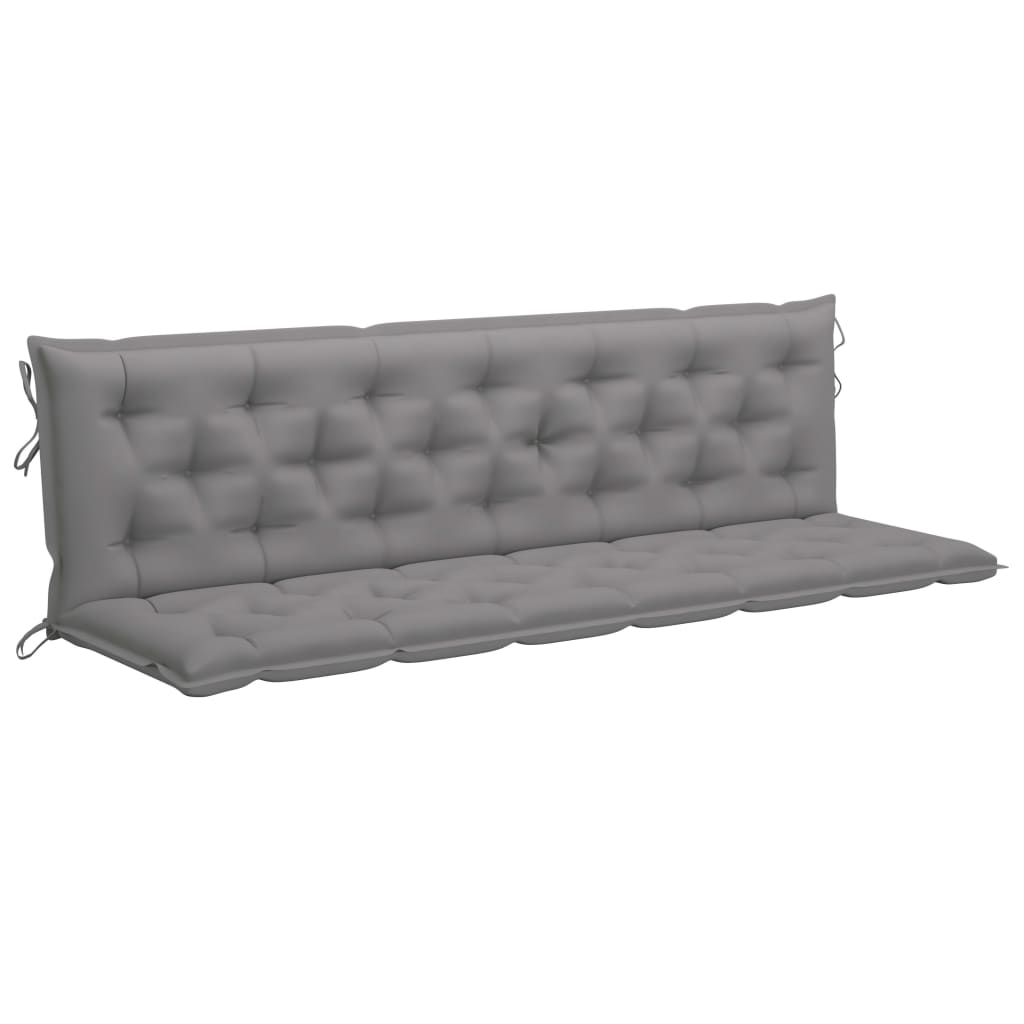 Gartenbank-Auflage Grau 200x(50+50)x7 cm Oxford-Gewebe