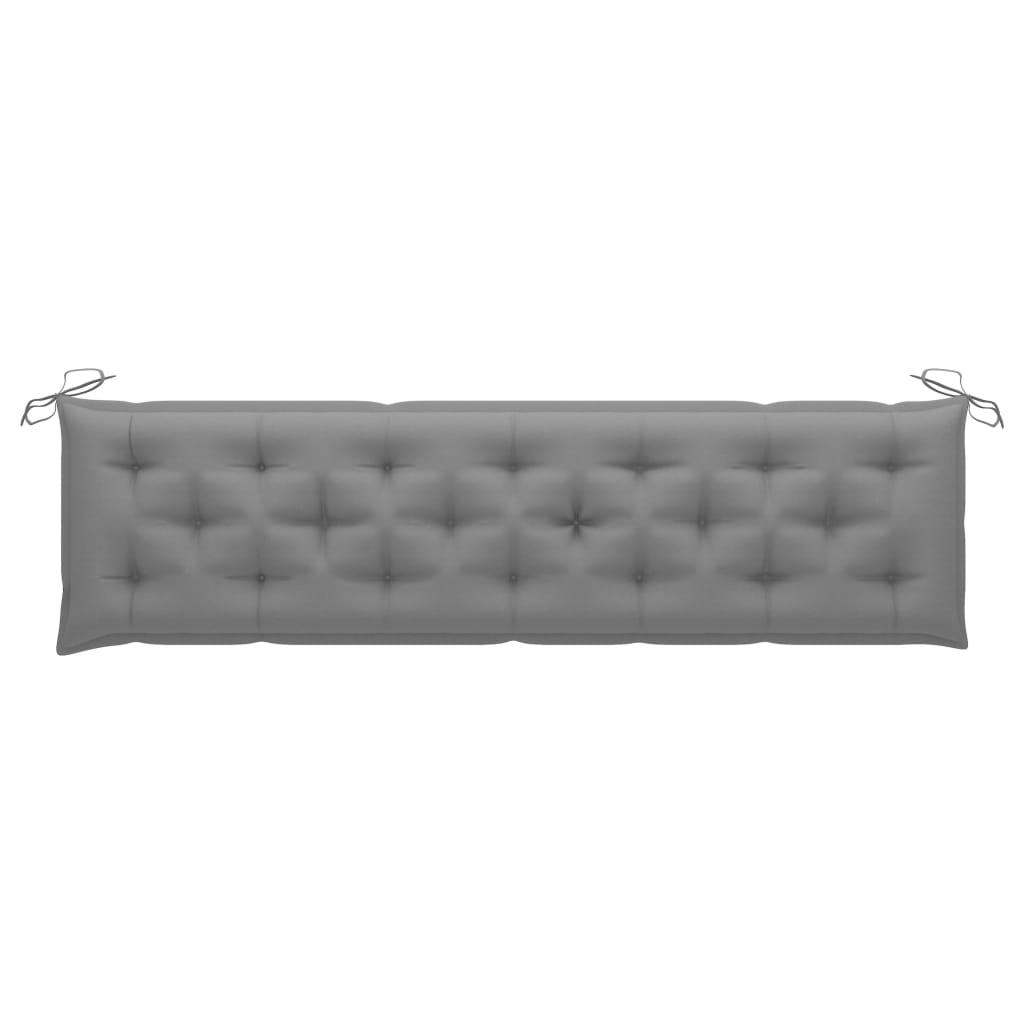 Gartenbank-Auflage Grau 200x(50+50)x7 cm Oxford-Gewebe