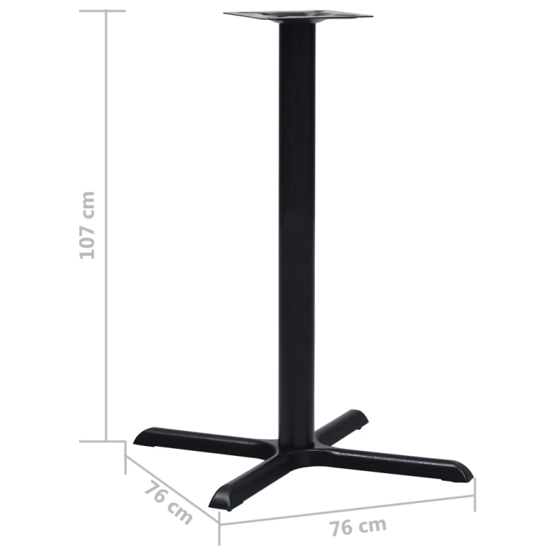 Bistrotisch-Gestell Schwarz 76x76x107 cm Gusseisen
