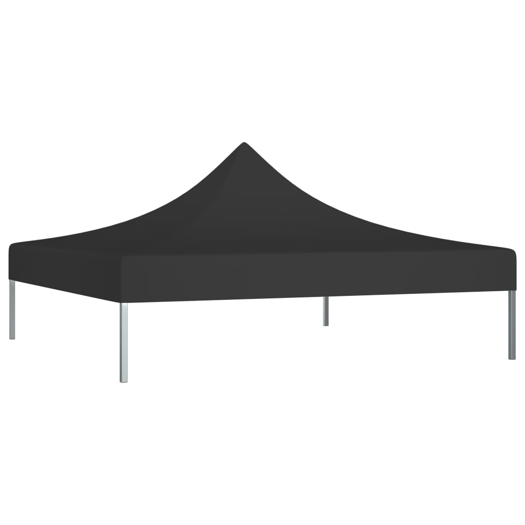 Partyzelt-Dach 3x3 m Schwarz 270 g/m²