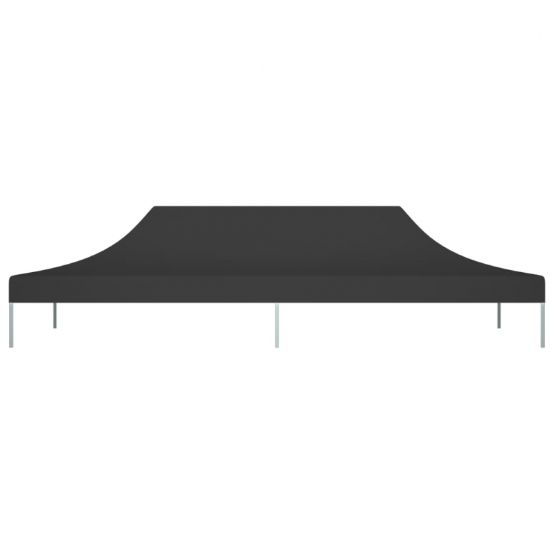 Partyzelt-Dach 6x3 m Schwarz 270 g/m²