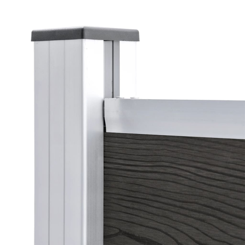 Zaunelement WPC 175x146 cm Grau