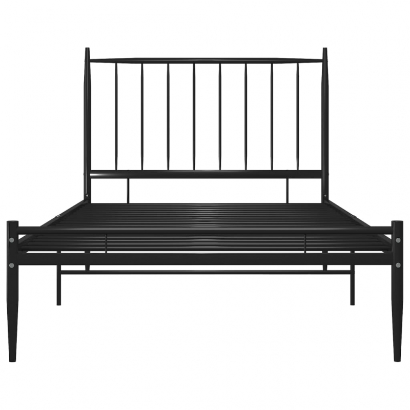 Bett Schwarz Metall 90x200 cm