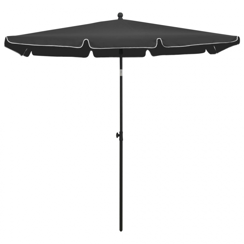 Sonnenschirm mit Mast 210x140 cm Anthrazit