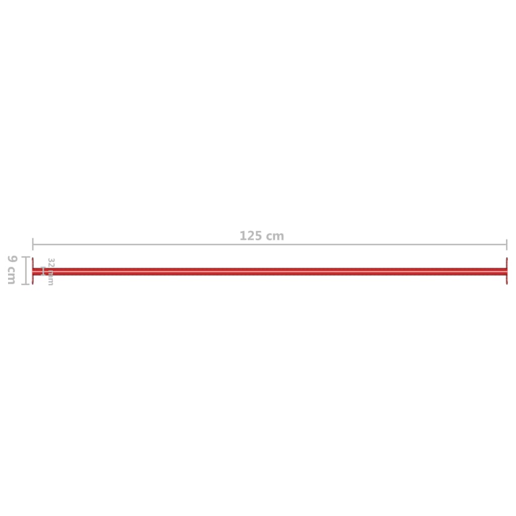 Turnstangen 2 Stk. 125 cm Stahl Rot