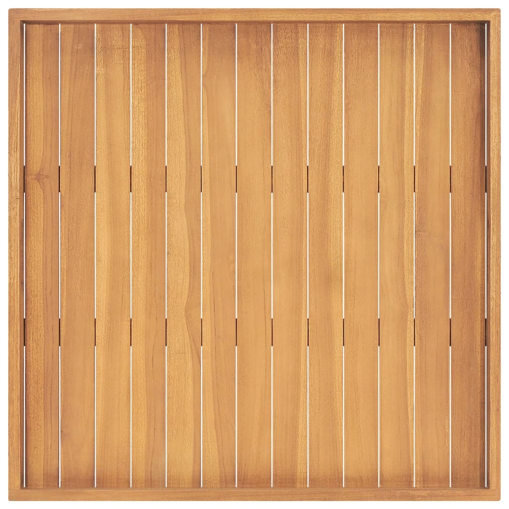 Serviertablett 70x70 cm Massivholz Teak