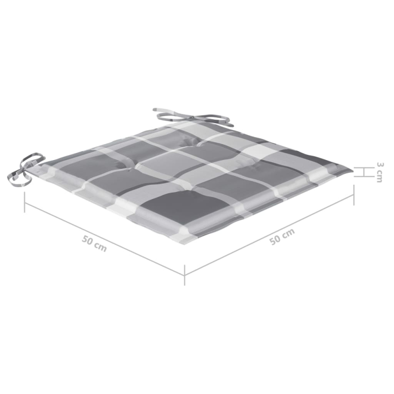 Garten-Essstühle mit Kissen 2 Stk. Massivholz Akazie