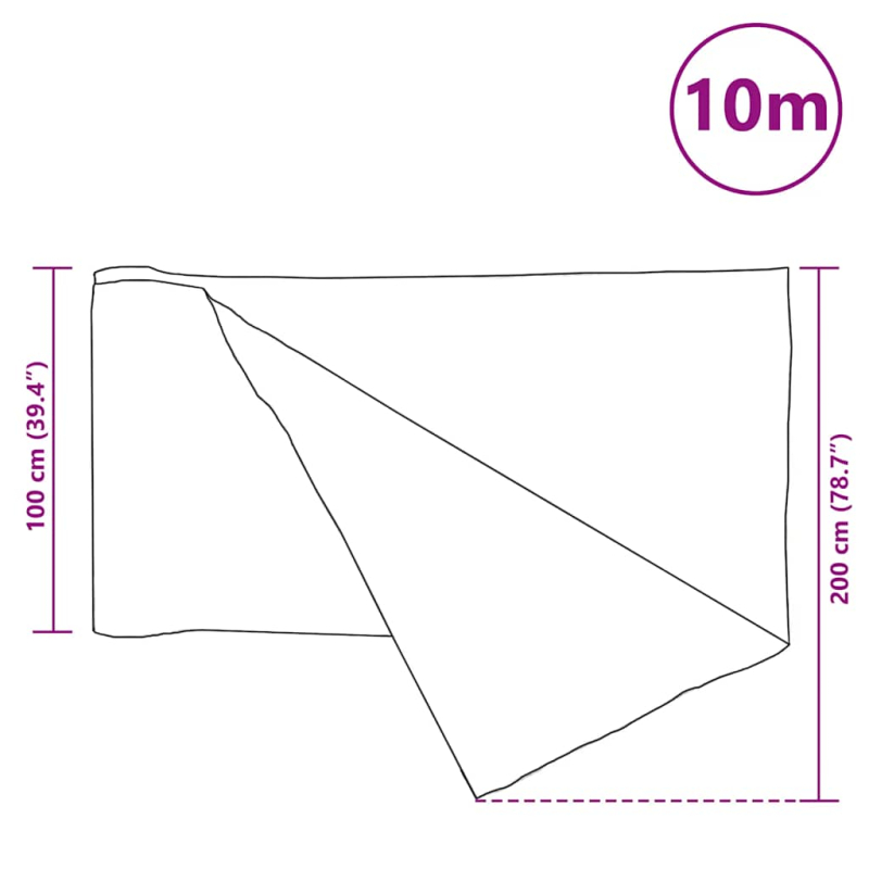 Zaunblende Anthrazit 1x10 m HDPE 75 g/m²