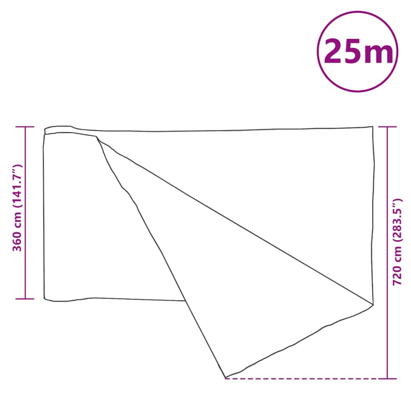 Zaunblende Grün 3,6x25 m HDPE 150 g/m²