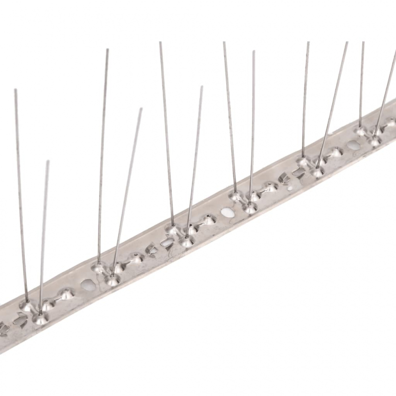 20-tlg. Vogelabwehr-Spikes-Set 10 m Edelstahl 2-reihig