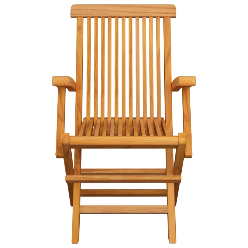 Gartenstühle Graue Karomuster-Kissen 6 Stk. Massivholz Teak