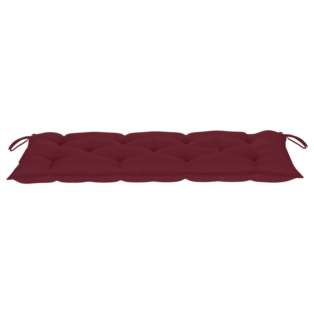 Gartenbank mit Auflage 120 cm Bambus
