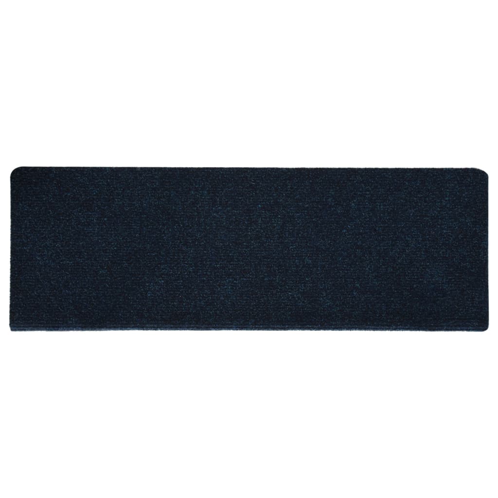 Treppenmatten 15 Stk. Nadelvlies 65x21x4 cm Blau