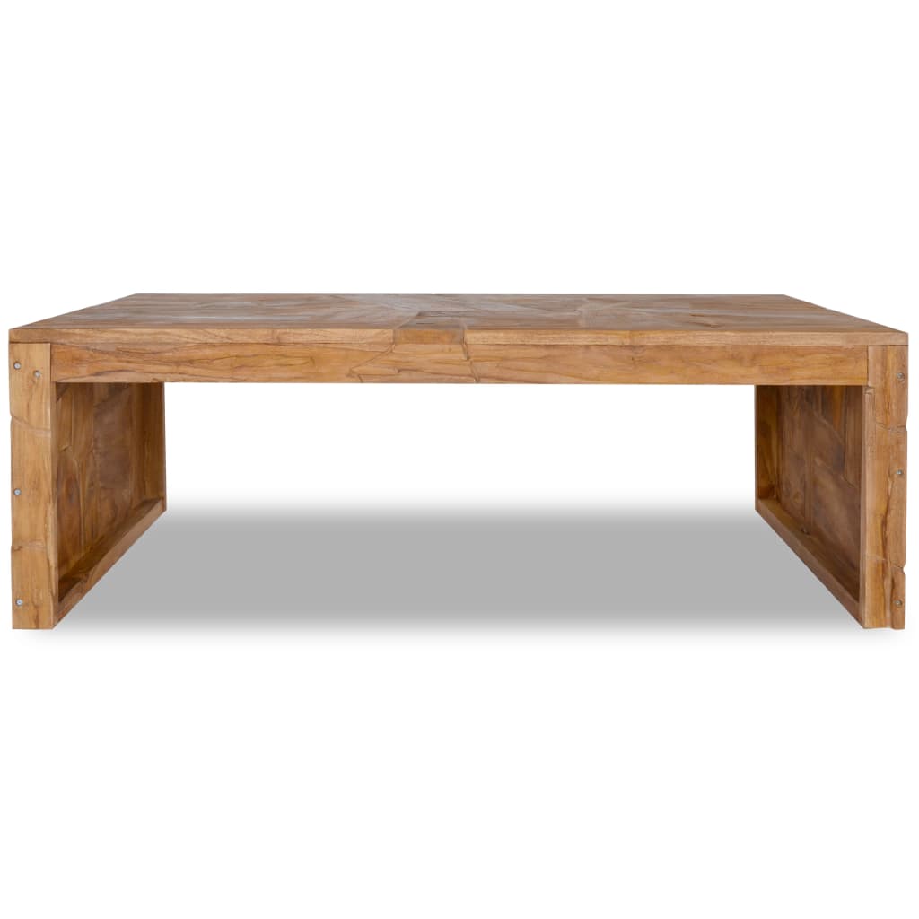 Couchtisch Erosion Teak Massivholz 110x35x38 cm