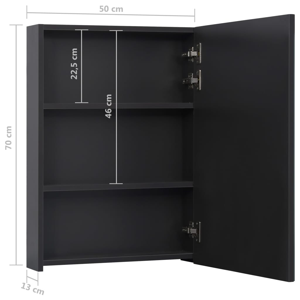 LED-Spiegelschrank fürs Bad 50x13x70 cm