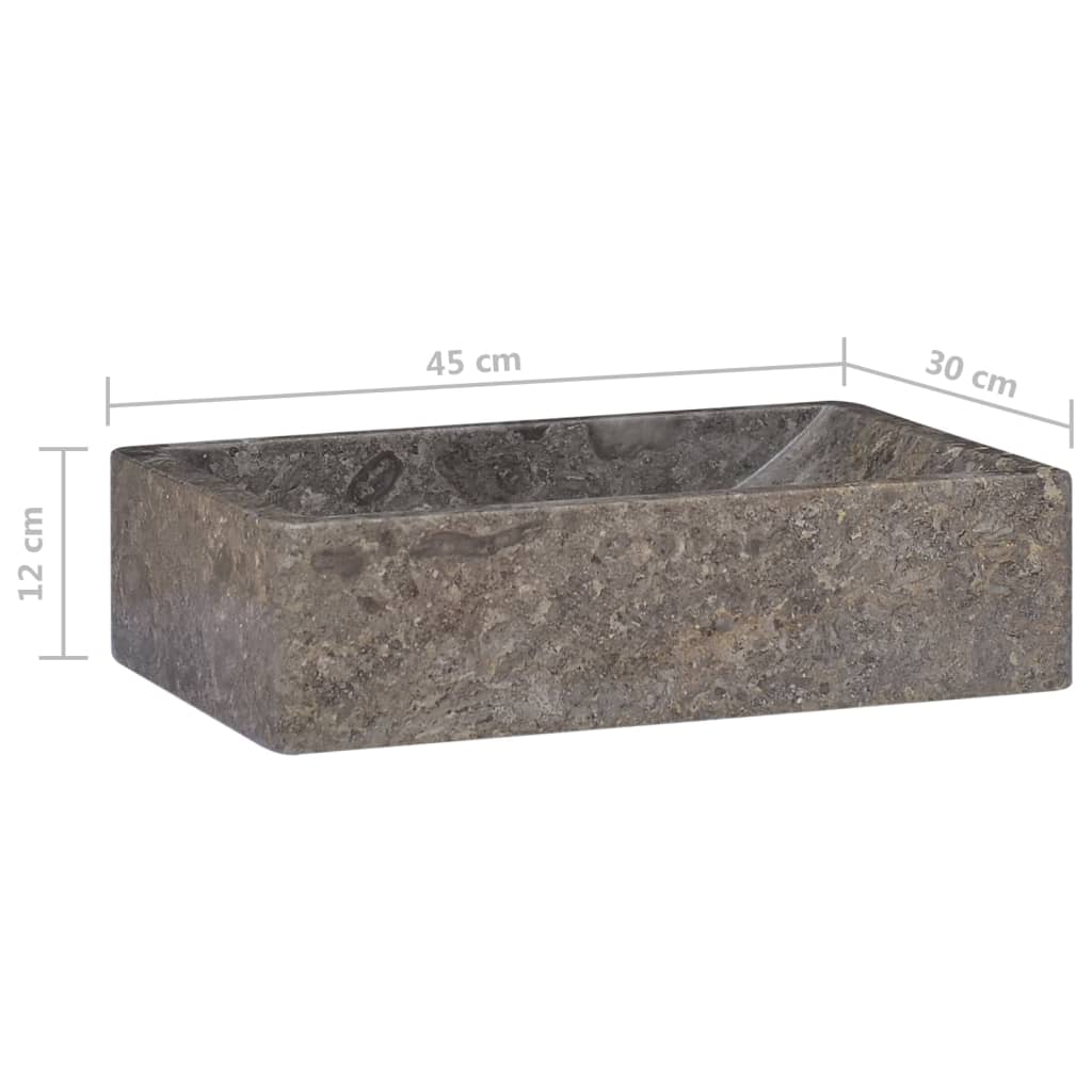 Waschbecken Grau 45x30x12 cm Marmor