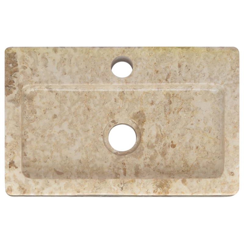 Waschbecken Creme 38x24x6,5 cm Marmor