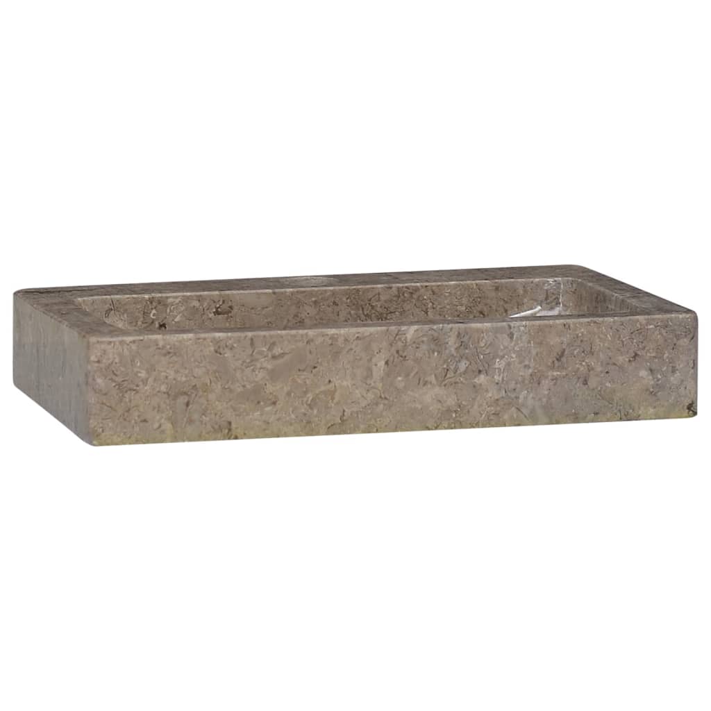 Waschbecken Grau 38x24x6,5 cm Marmor