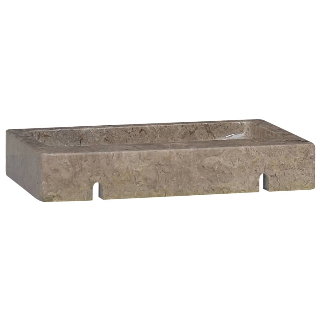 Waschbecken Grau 38x24x6,5 cm Marmor