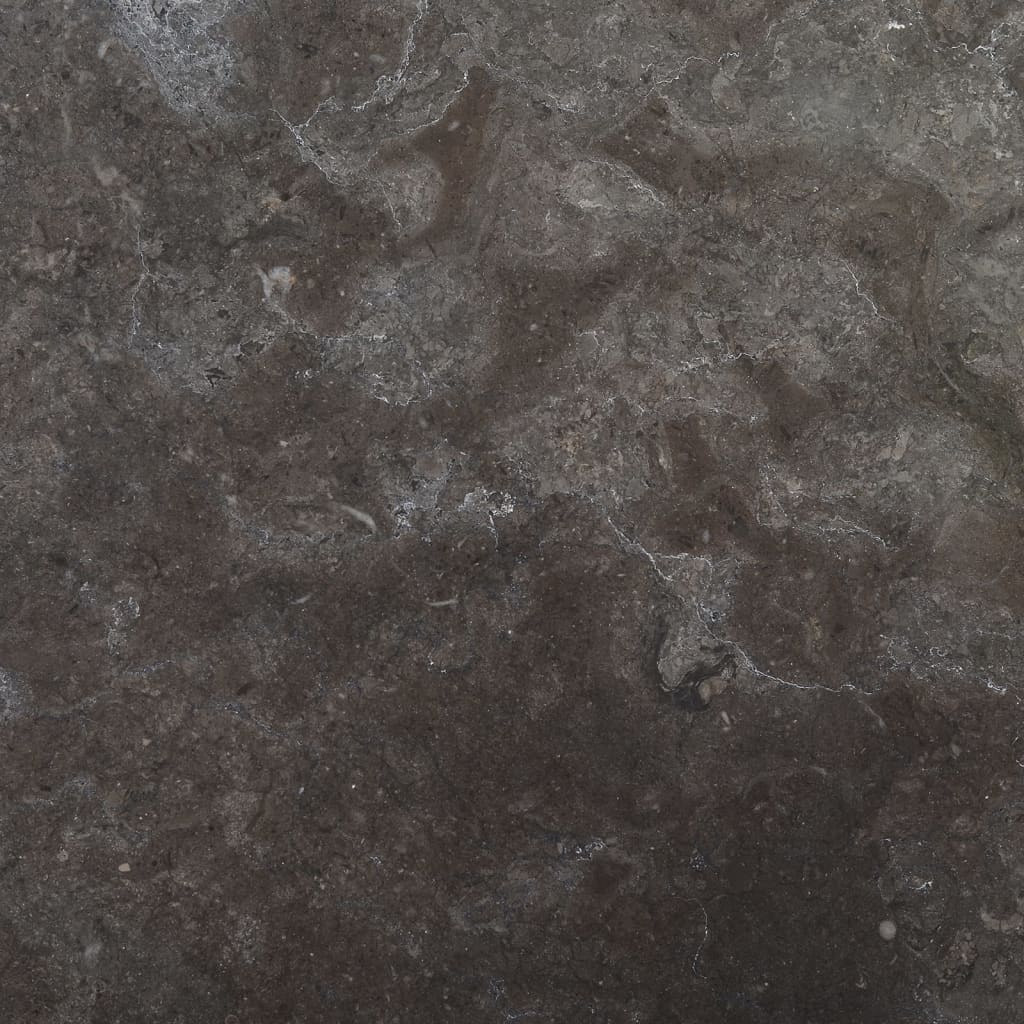 Tischplatte Schwarz Ø40x2,5 cm Marmor