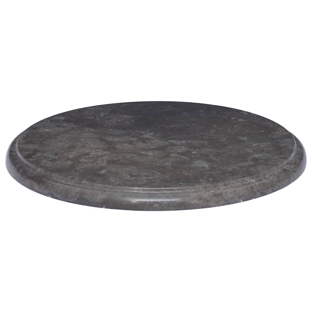 Tischplatte Schwarz Ø40x2,5 cm Marmor
