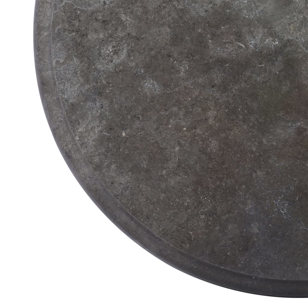 Tischplatte Schwarz Ø40x2,5 cm Marmor