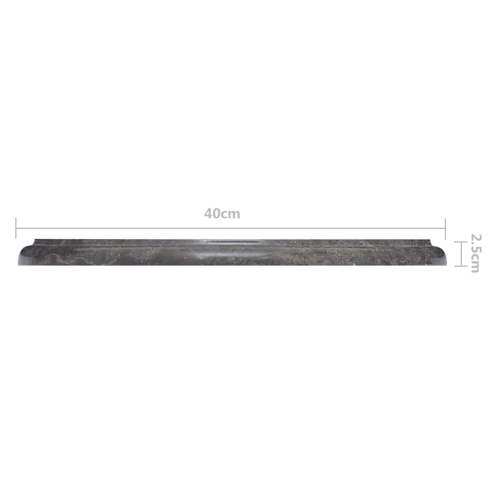 Tischplatte Schwarz Ø40x2,5 cm Marmor
