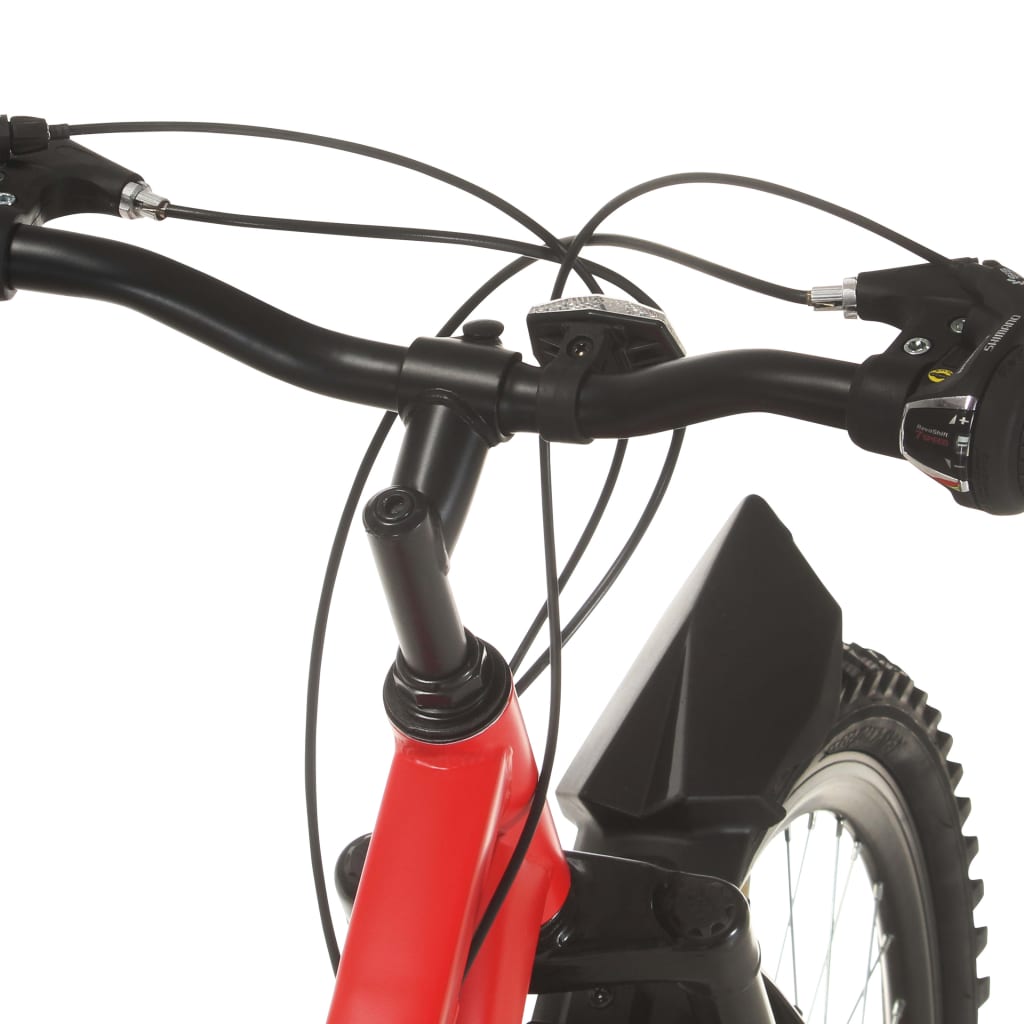 Mountainbike 21 Gang 26 Zoll Rad 36 cm Rot