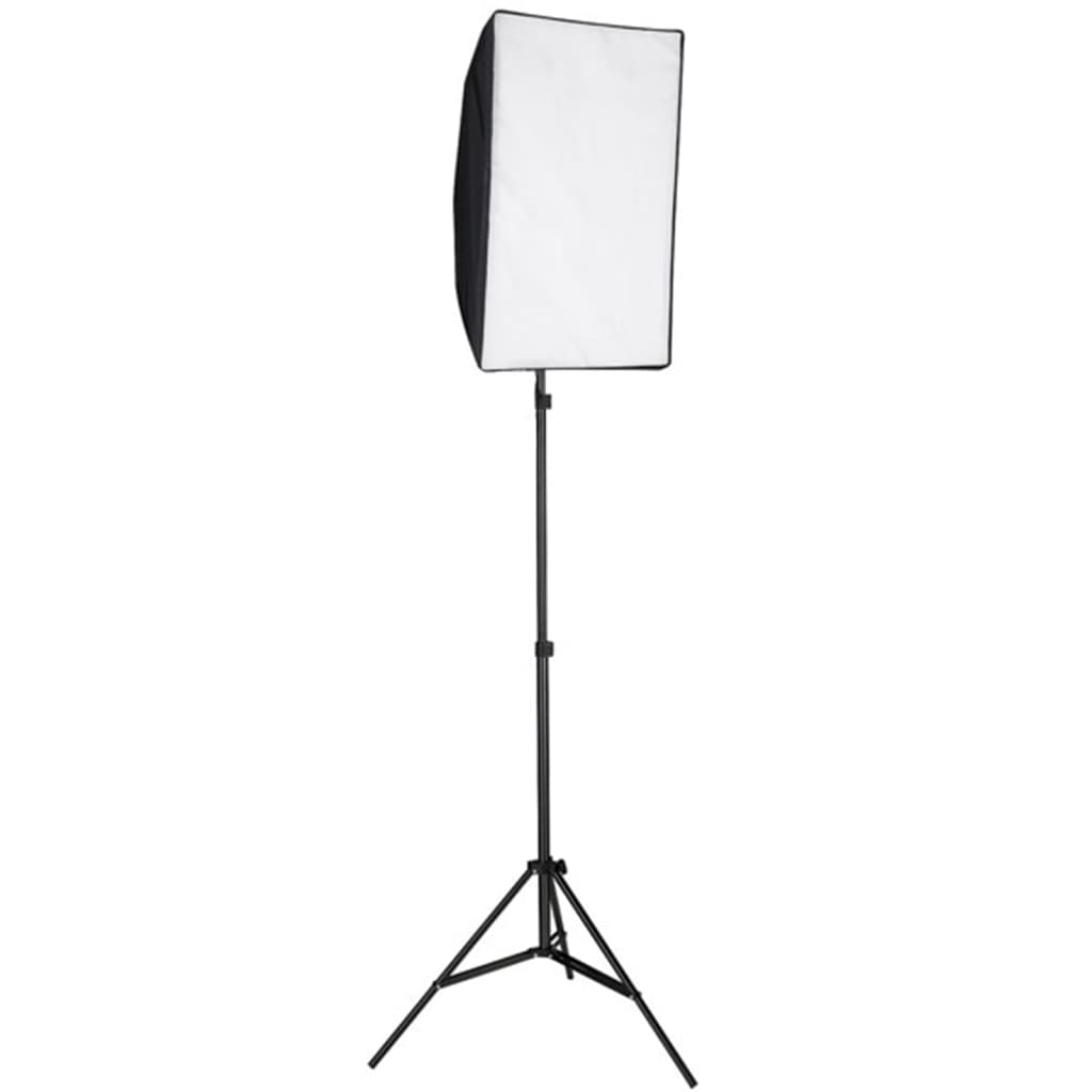 Fotostudio-Set mit Softbox-Lampen, Hintergrund und Reflektor