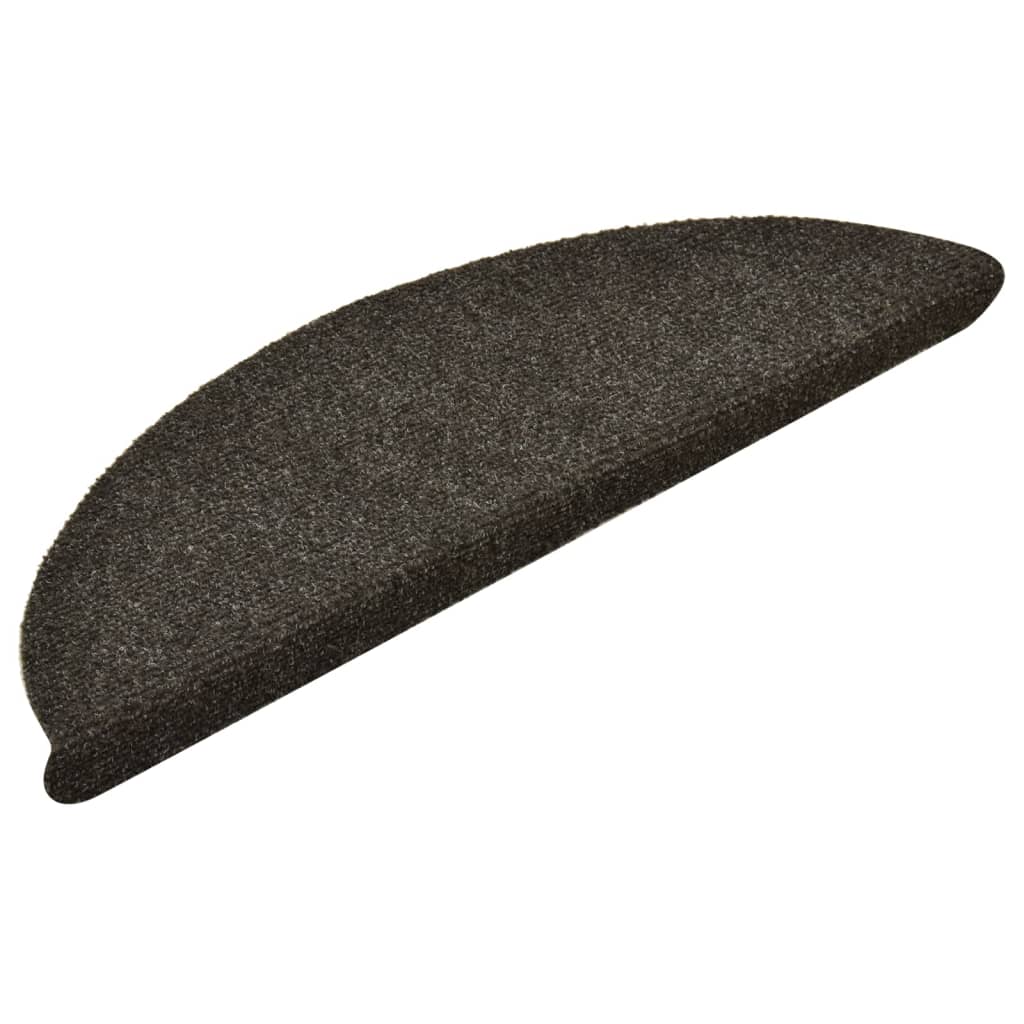 Selbstklebende Treppenmatten 10 Stk. Anthrazit 56x17x3 cm