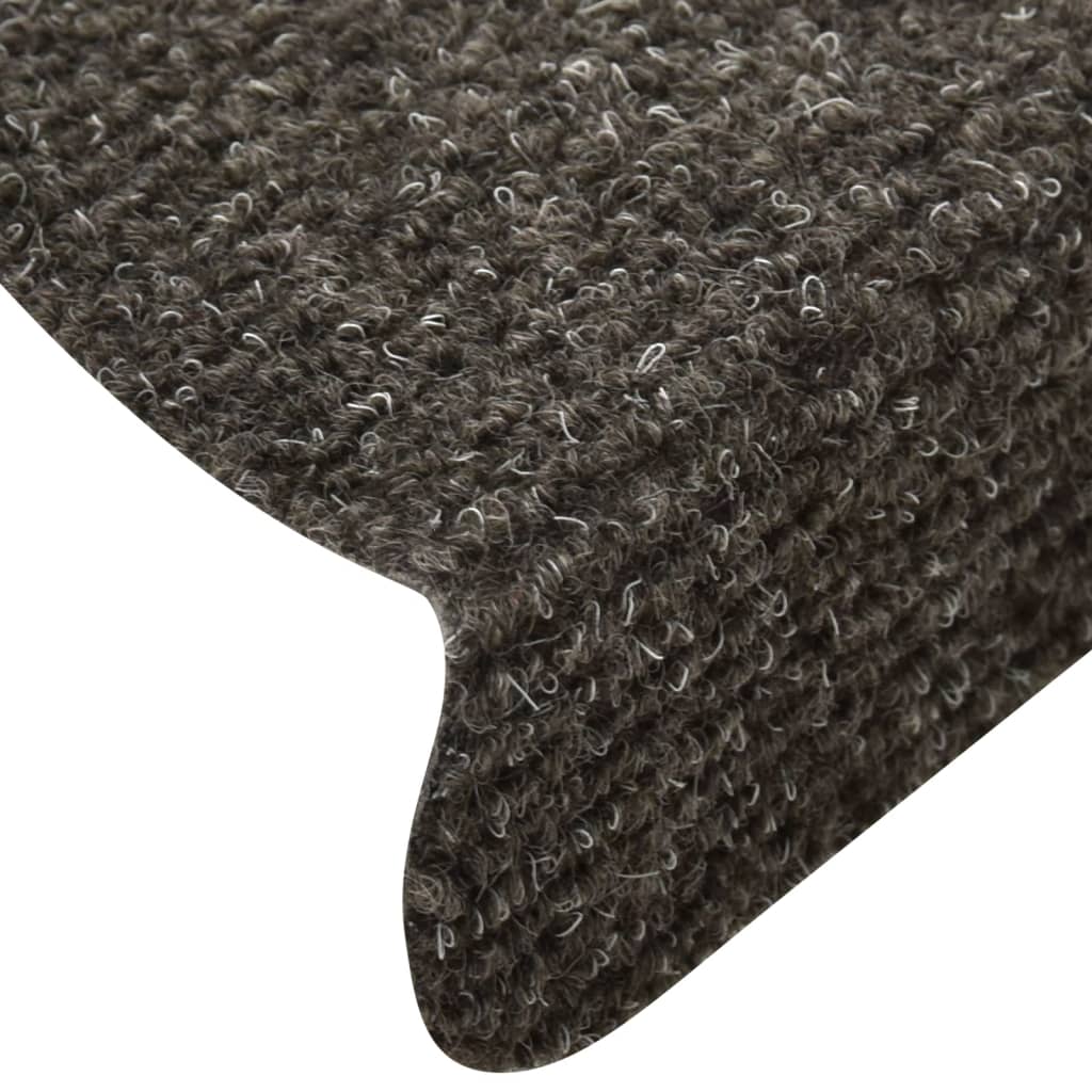 Selbstklebende Treppenmatten 10 Stk. Anthrazit 56x17x3 cm