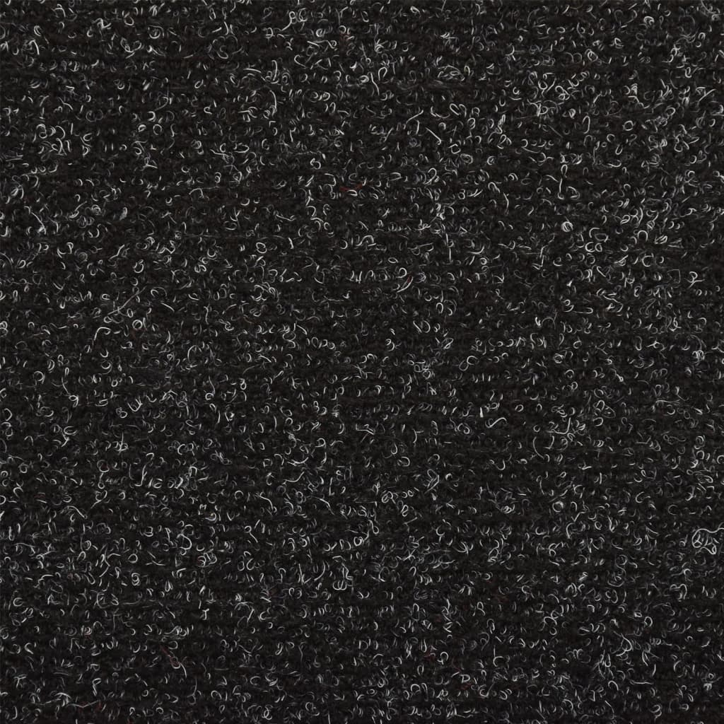 Treppenmatten 5 Stk. Schwarz 65x21x4 cm Nadelvlies