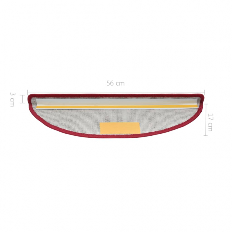 Stufenmatten 10 Stk. 56x17x3 cm Bordeauxrot