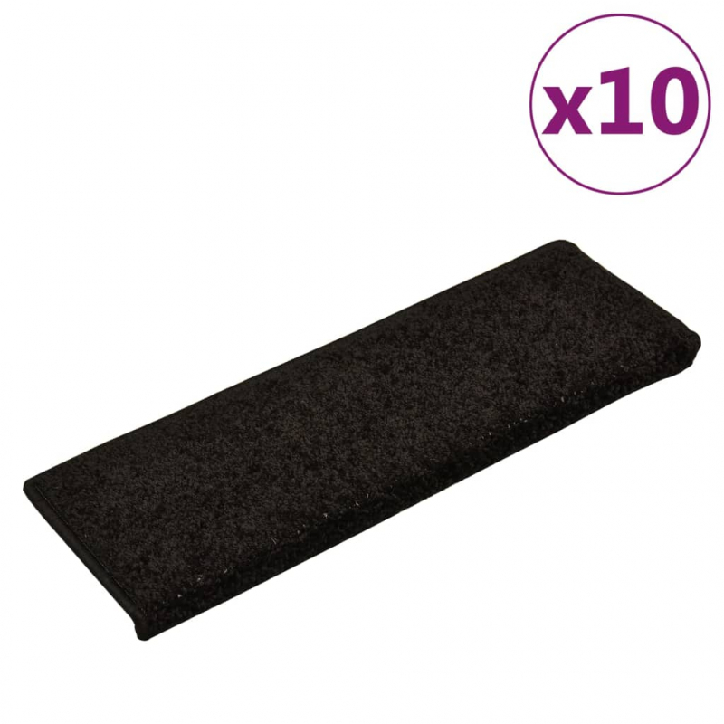 Stufenmatten 10 Stk. 65x21x4 cm Schwarz