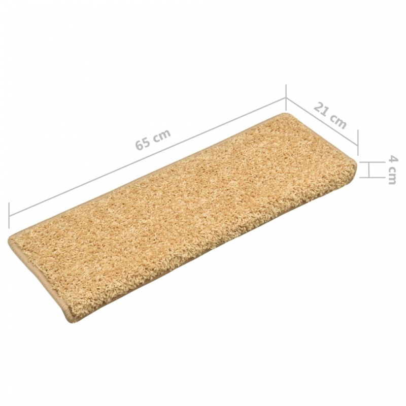 Stufenmatten 10 Stk. 65x21x4 cm Beige