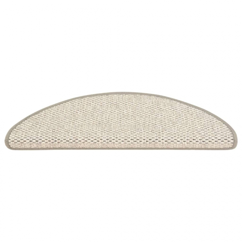 Treppenmatten Selbstklebend Sisal-Look 15 Stk. 65x21x4 Platina