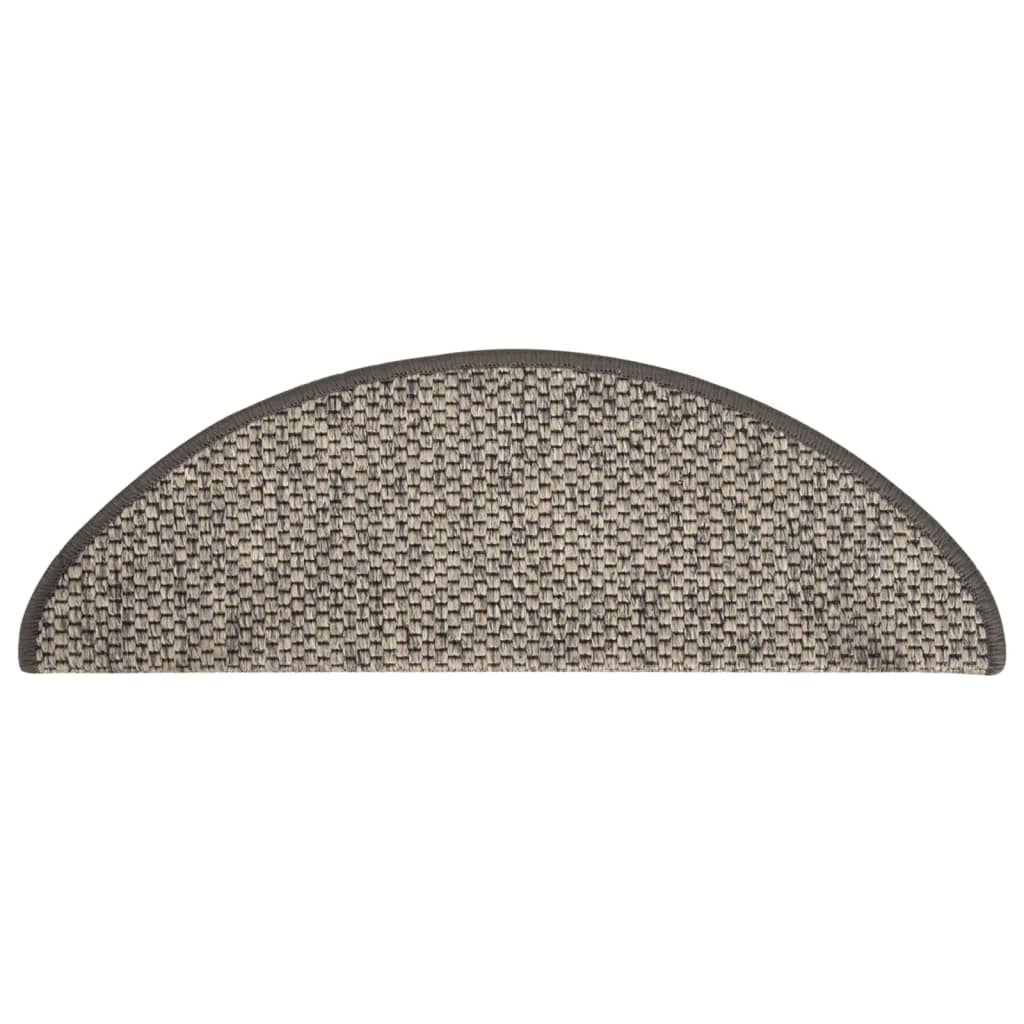 Treppenmatten Selbstklebend Sisal-Look 15 Stk. 65x21x4 Silbern