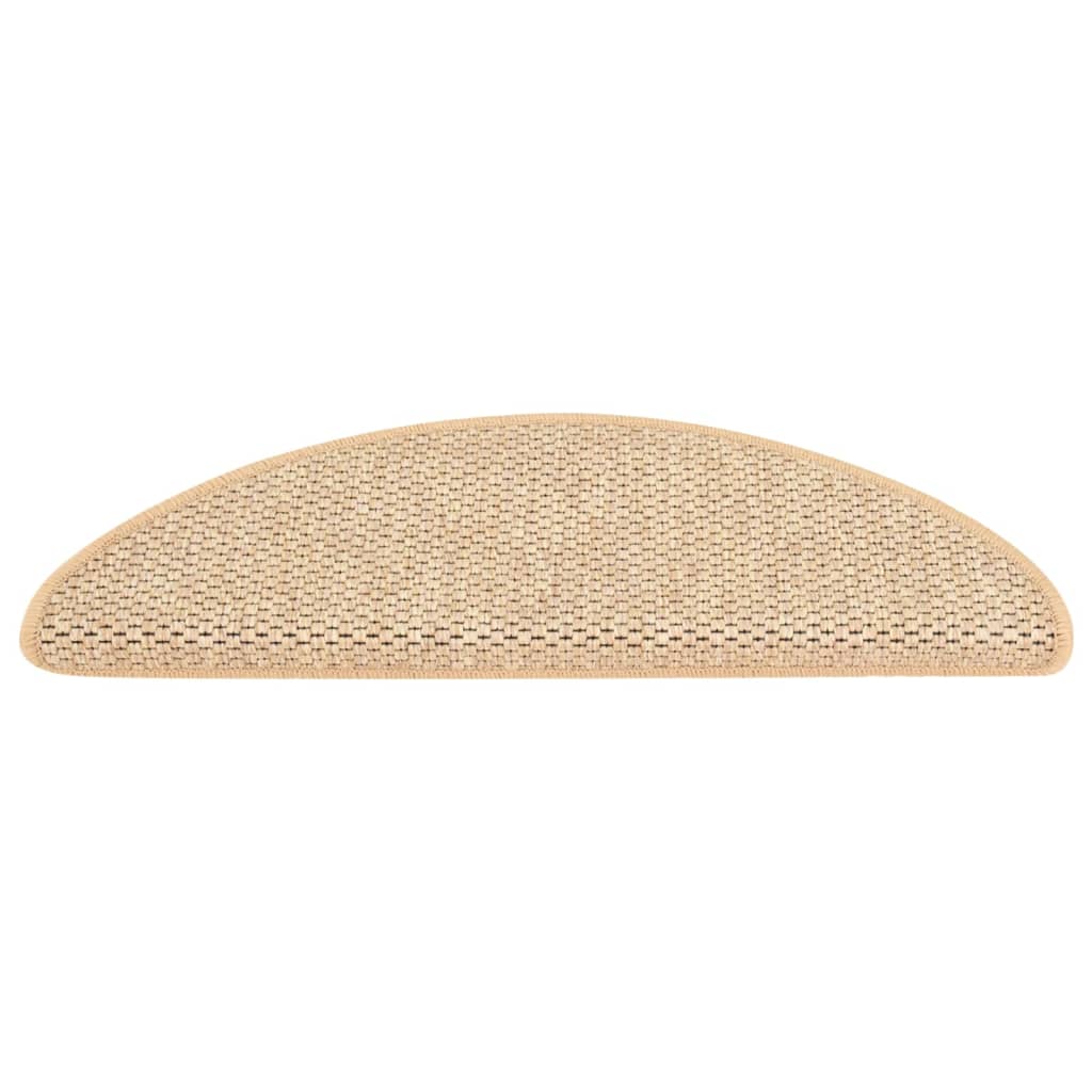 Treppenmatten Selbstklebend Sisal 15 Stk. 65x21x4 cm Hellbeige