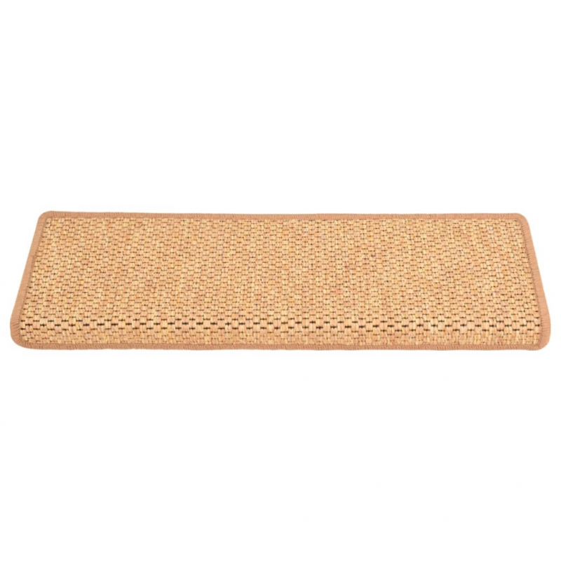 Treppenmatten Selbstklebend Sisal-Optik 15Stk. 65x21x4cm Orange