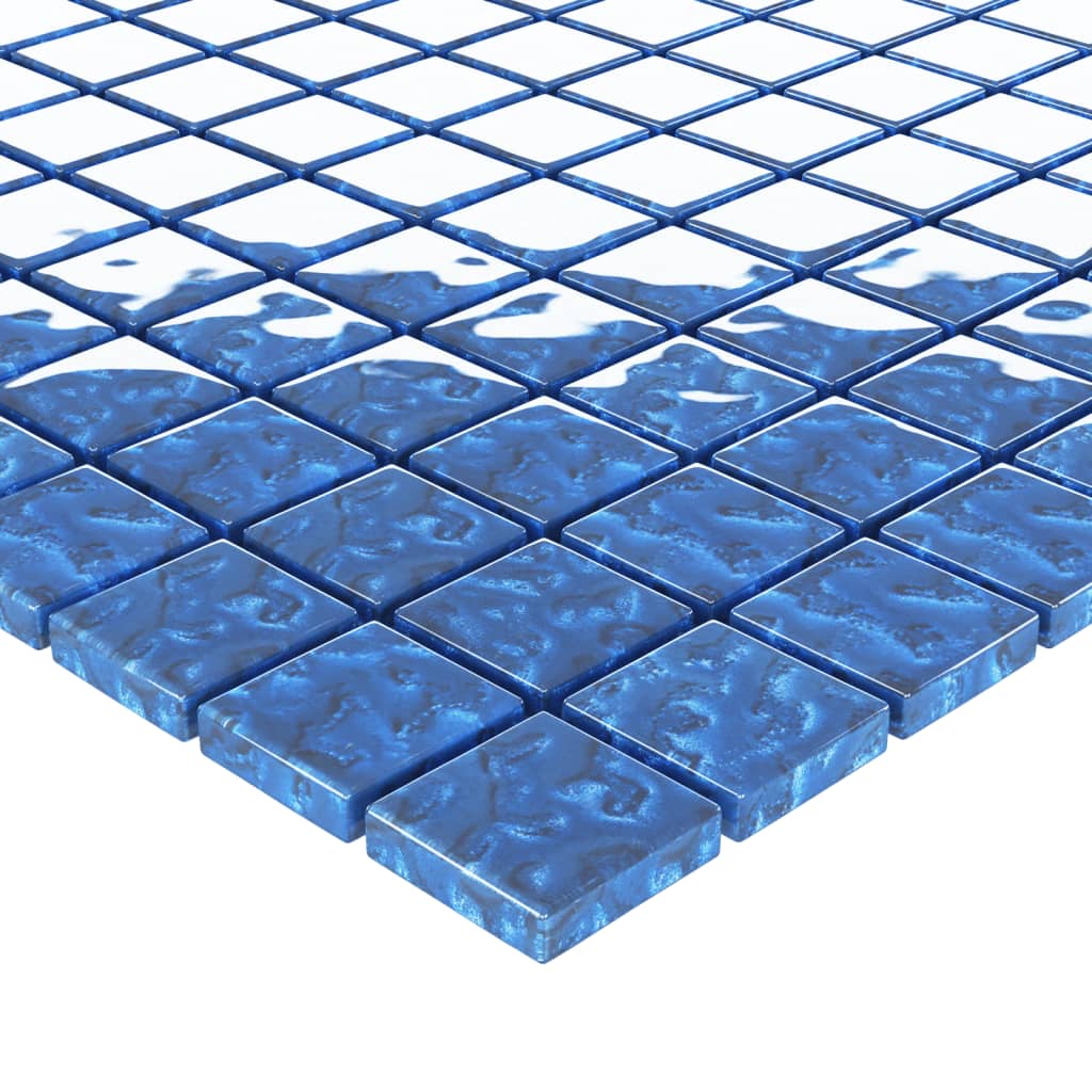 Mosaikfliesen 11 Stk. Blau 30x30 cm Glas