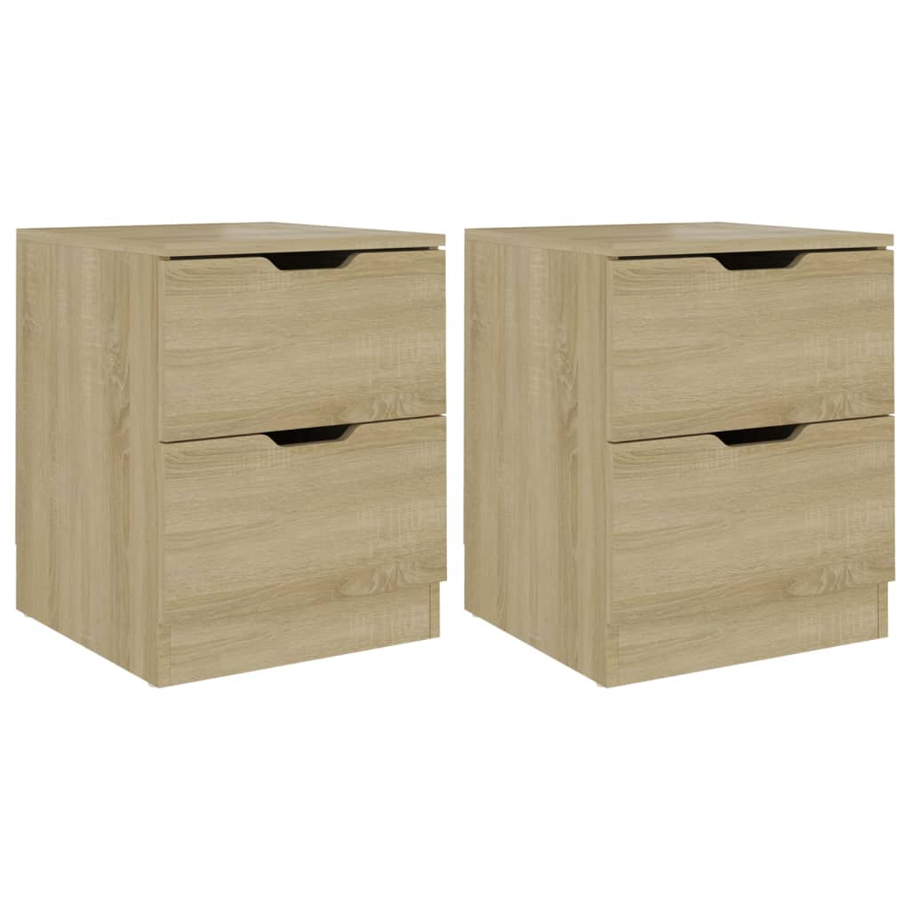 Nachttische 2 Stk. Sonoma-Eiche 40x40x50 cm Spanplatte