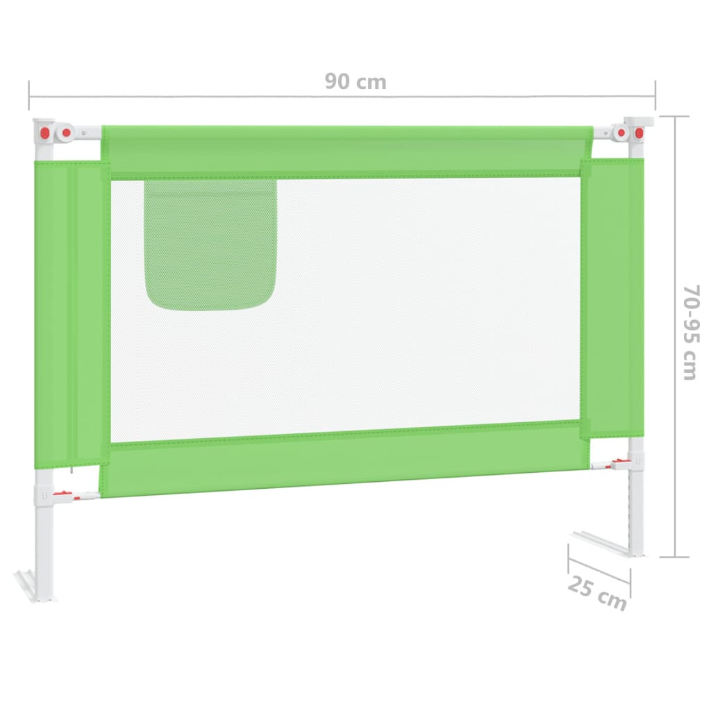 Kleinkind-Bettschutzgitter Grün 90x25 cm Stoff