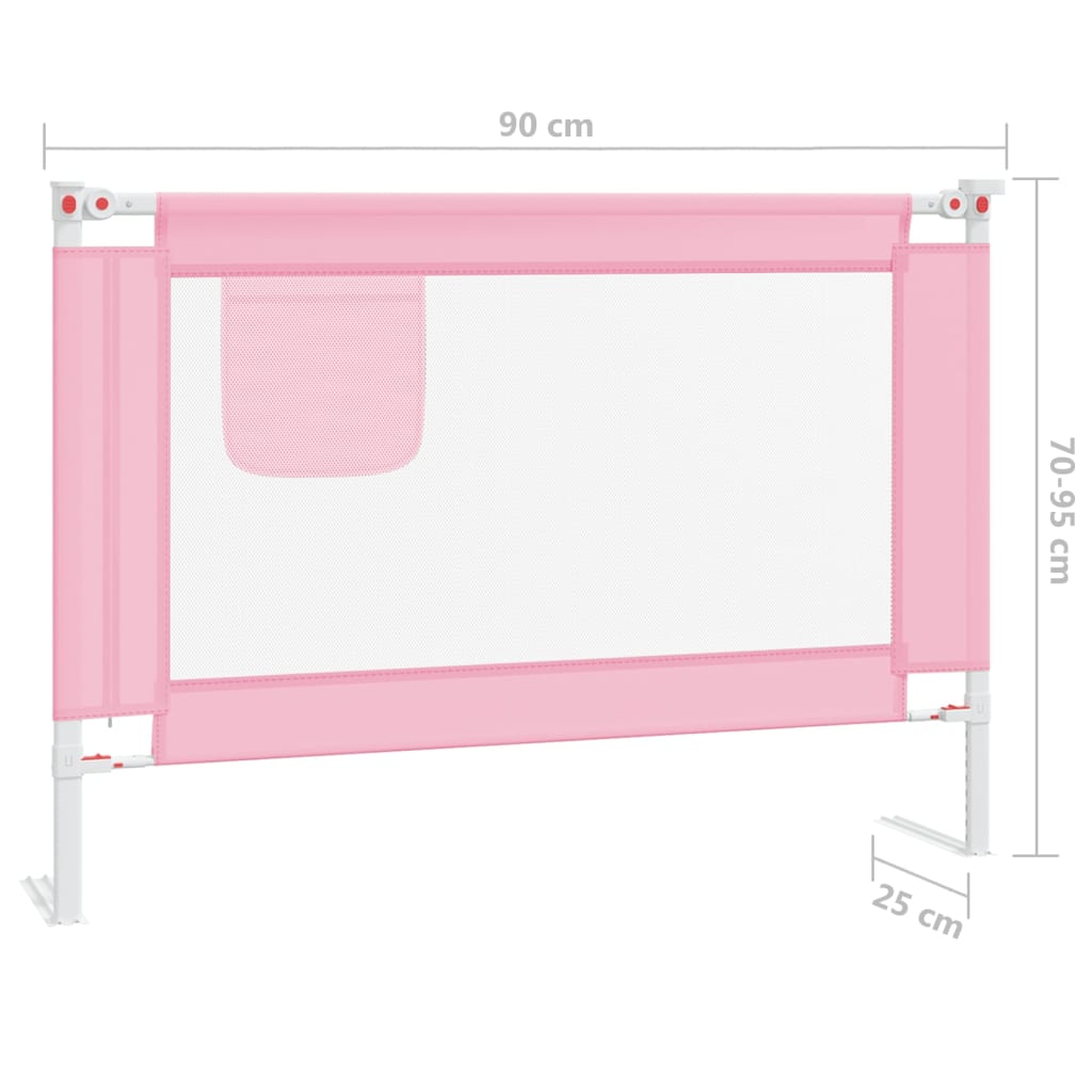 Kleinkind-Bettschutzgitter Rosa 90x25 cm Stoff