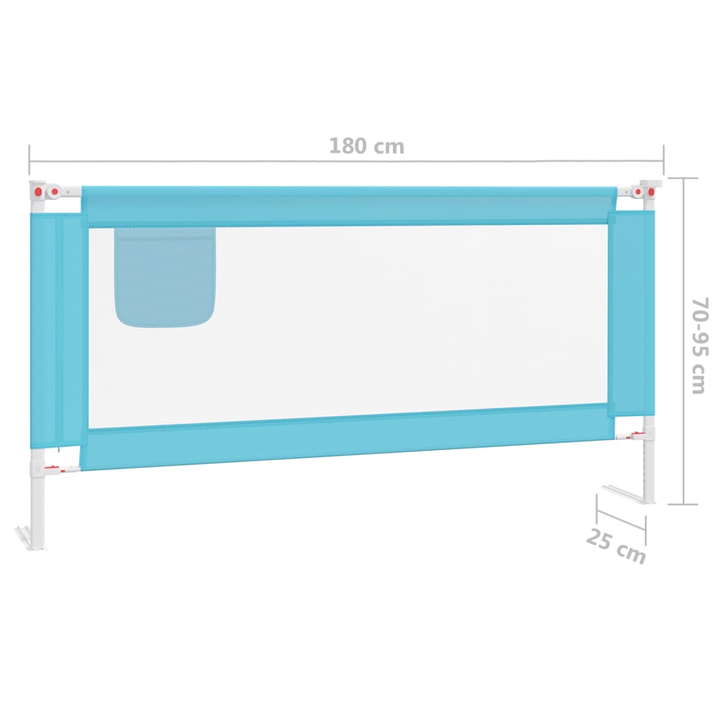 Kleinkind-Bettschutzgitter Blau 180x25 cm Stoff