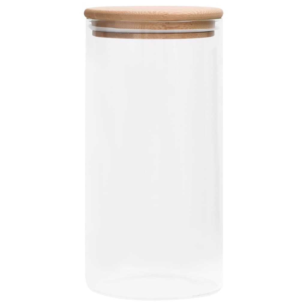 Vorratsgläser mit Bambusdeckel 4 Stk. 1200 ml