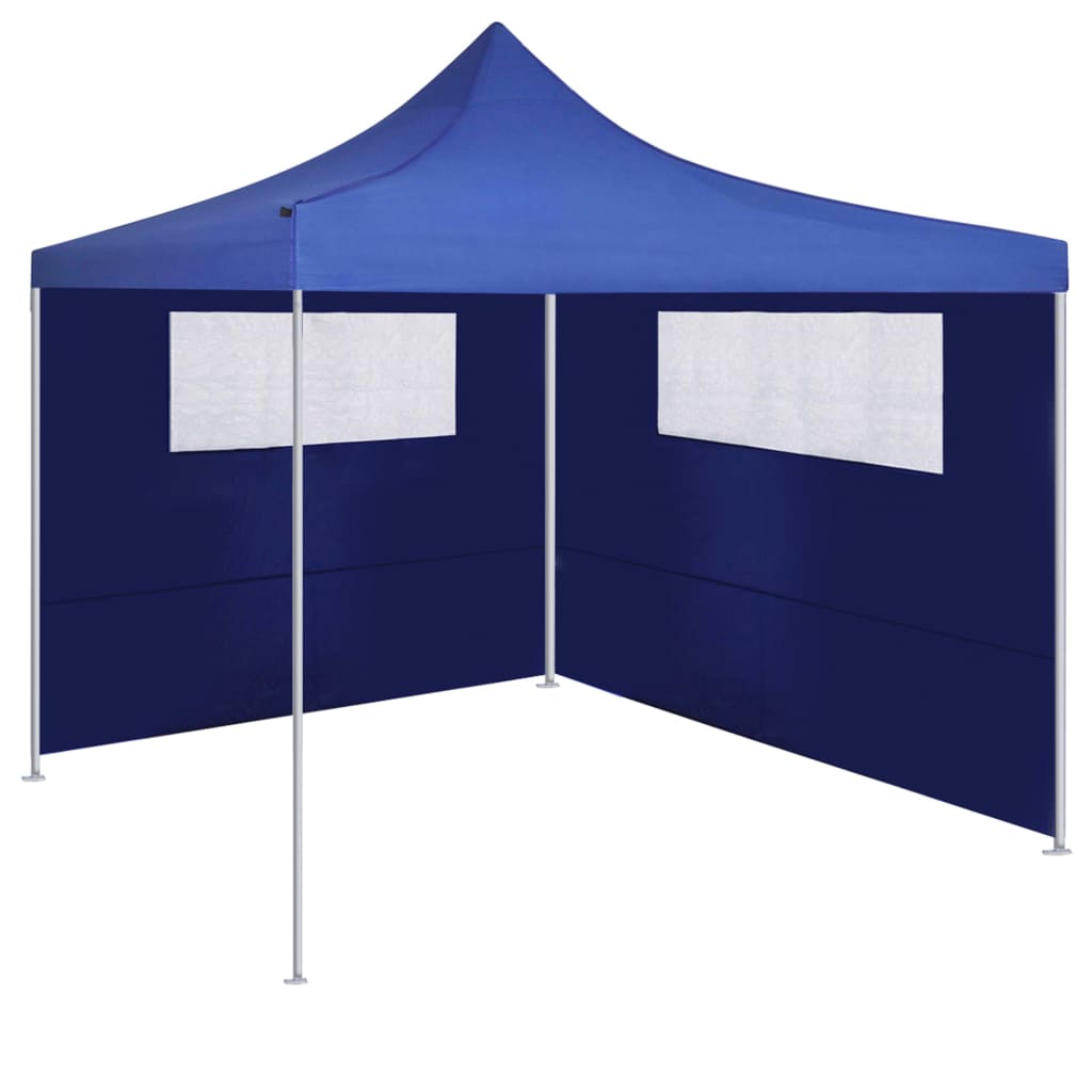 Pavillon-Seitenwand mit Fenstern 6x2 m Blau