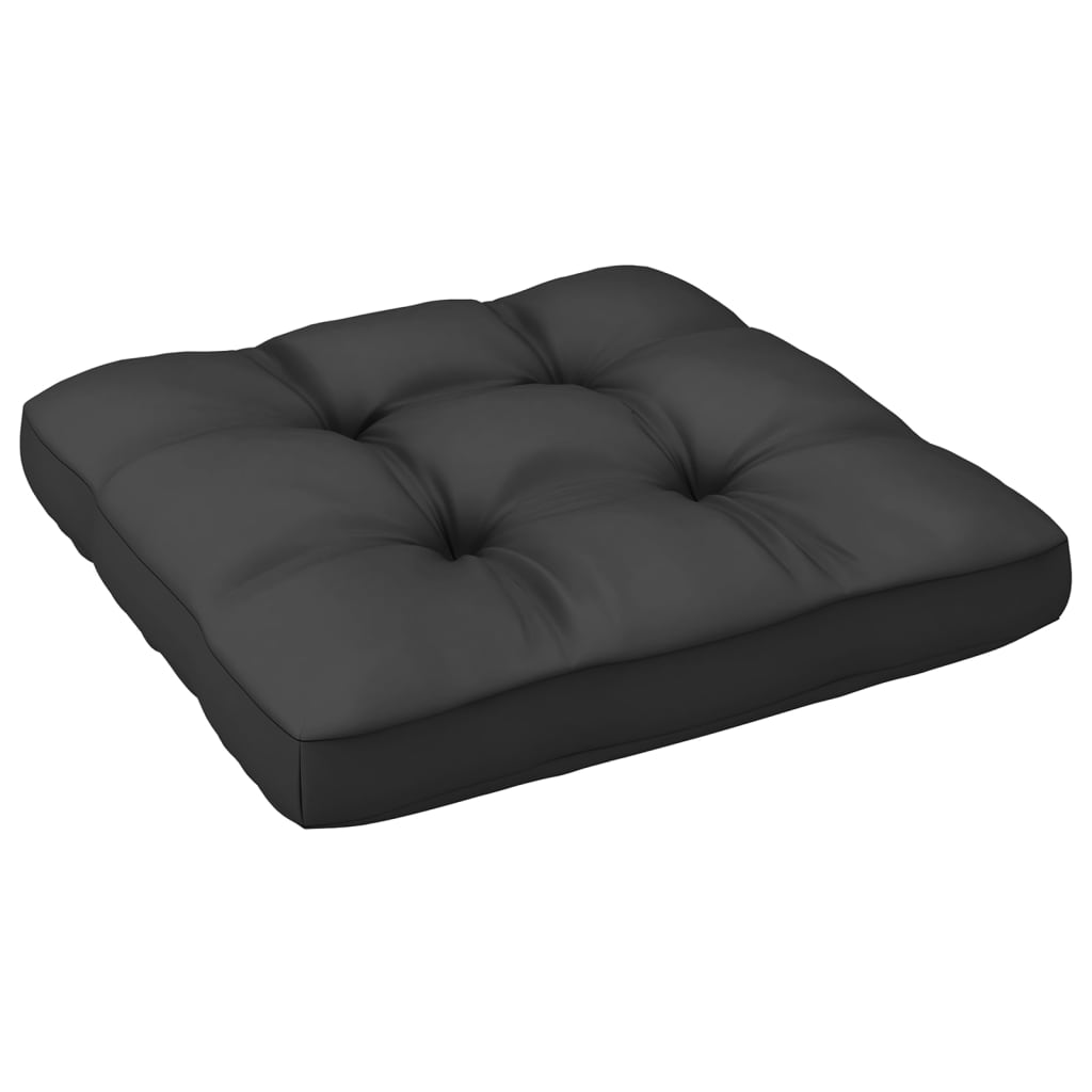 Gartensofa 2-Sitzer mit Kissen Schwarz Kiefer Massivholz